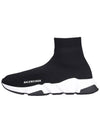 Speed Trainer  High Top Sneakers Black White - BALENCIAGA - BALAAN 4