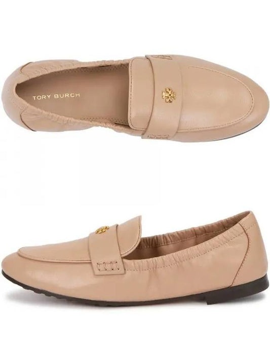 Ballet Double T Napa Leather Loafers Like Beige - TORY BURCH - BALAAN 2