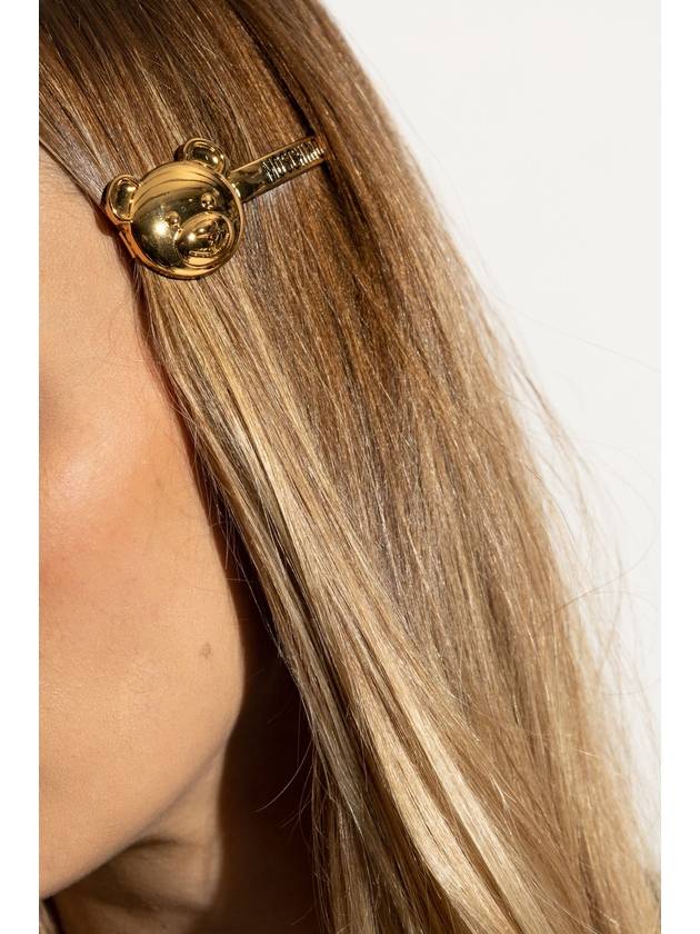 Gold Teddy Bear hair pin A910784030606 - MOSCHINO - BALAAN 3