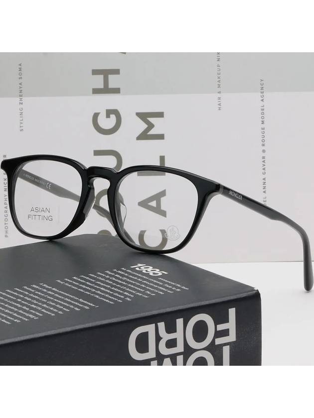 Glasses frame ML5151F 001 square horn rim Asian fit - MONCLER - BALAAN 2