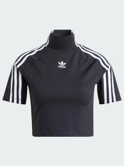 Adilenium 3 Stripes Crop Short Sleeve T Shirt Black - ADIDAS - BALAAN 2