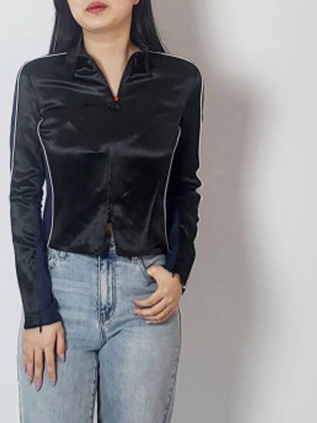 C-Lory Satin Double Knit Shirt Jacket Black - DIESEL - BALAAN 3