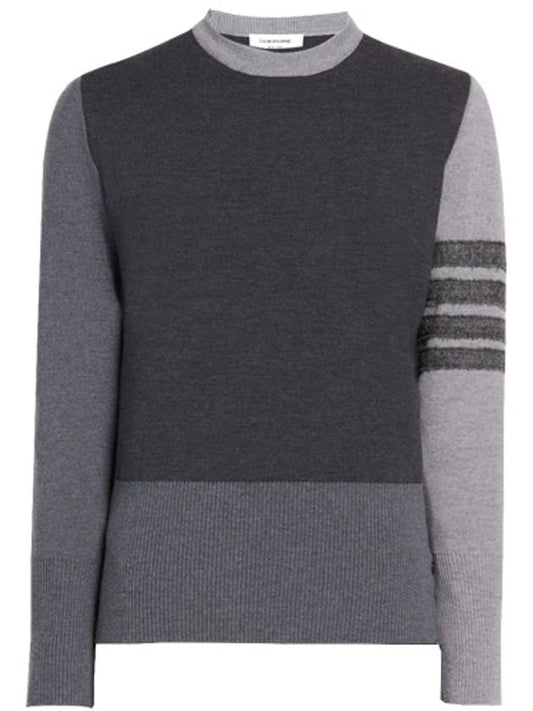 4 Bar Fun Mix Shelterland Wool Sweater MKA316F00014 - THOM BROWNE - BALAAN 2