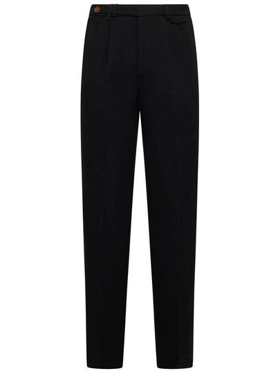 Pleated Detail Chino Straight Pants Black - BRUNELLO CUCINELLI - BALAAN 2