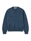 Small Red Heart Waffen V-neck Wool Knit - COMME DES GARCONS - BALAAN 2