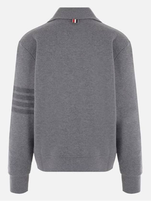 4-Bar Funnel Neck Pullover Knit Top Grey - THOM BROWNE - BALAAN 3