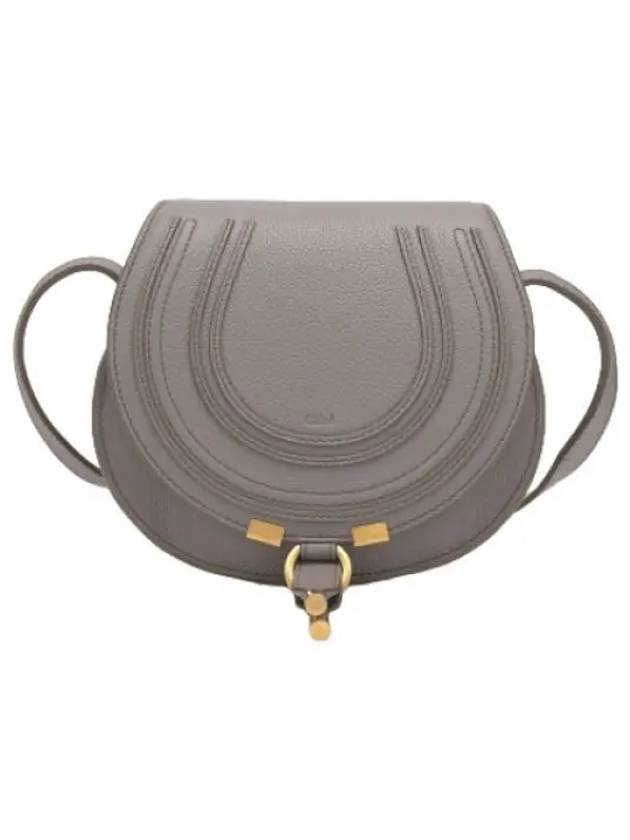 Marcie Saddle Small Grained Leather Cross Bag Grey - CHLOE - BALAAN 2