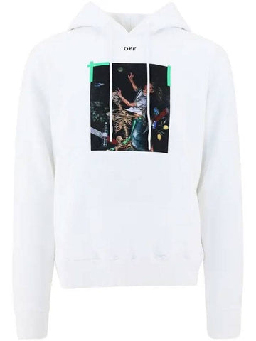 Pascal Print Slim Fit Hoodie White - OFF WHITE - BALAAN 1