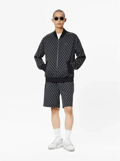 Damier Jacquard Zip-Through Bomber Jacket Grey - LOUIS VUITTON - BALAAN 2