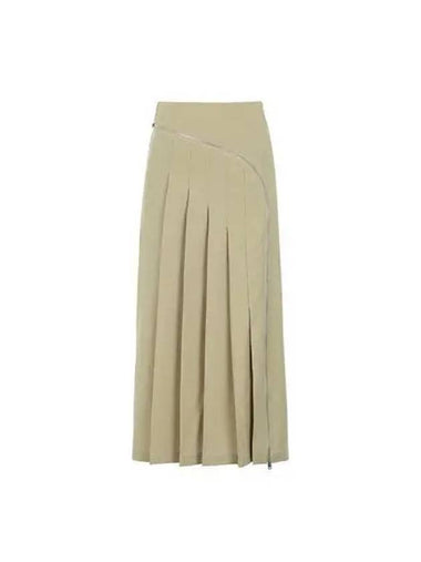 Women s Long Pleated Skirt Beige MRTWWSKR028 WOO004 - SUNNEI - BALAAN 1