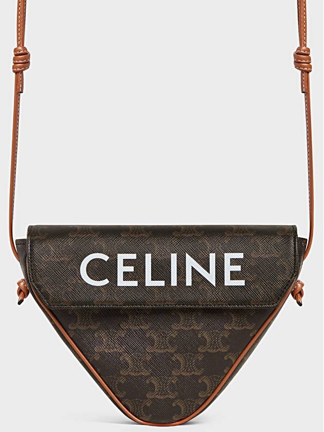 Triangle Crossbody Bag in Triomphe Canvas Tan - CELINE - BALAAN 7