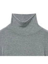 Wool Silky Roll Neck T Shirt Melange Gray - NOIRER - BALAAN 5