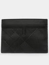 Checked Leather Card Wallet Black - BURBERRY - BALAAN 3