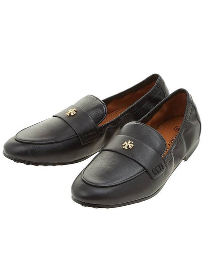 Ballet Double T Napa Leather Loafers Black - TORY BURCH - BALAAN 2