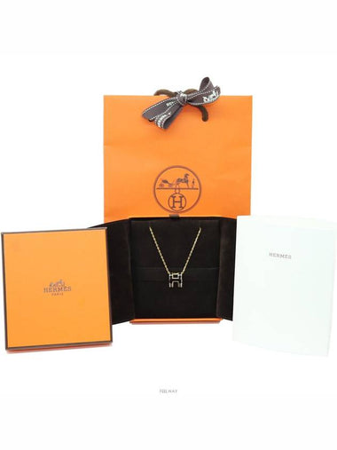 Really clean 97 out of 100 Pop Ache Necklace Gold Black - HERMES - BALAAN 1