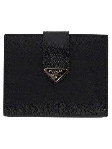 Saffiano Small Bicycle Wallet Black - PRADA - BALAAN 1