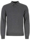 Men's Jerry Wool Long Sleeve Polo Shirt Grey - A.P.C. - BALAAN 1