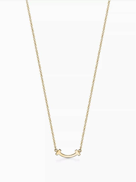 Tiffany & Co. T Smile Pendant Necklace Gold - TIFFANY & CO. - BALAAN 2