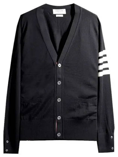 Cardigan diagonal stripe sustainable wool - THOM BROWNE - BALAAN 1