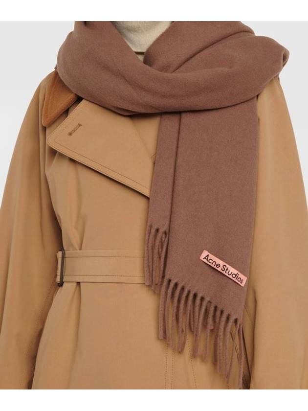 Wool Fringe Scarf Caramel Brown - ACNE STUDIOS - BALAAN 5