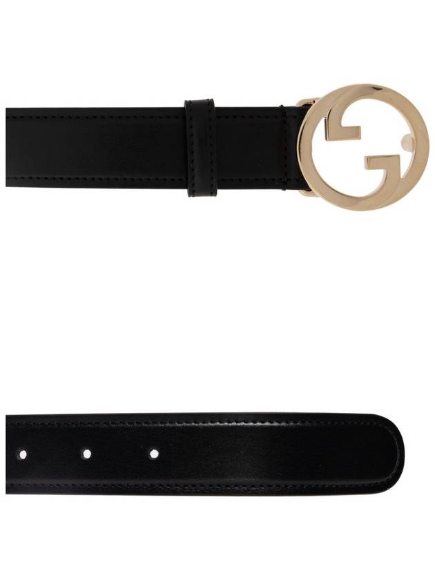 Blondie leather belt black - GUCCI - BALAAN 5