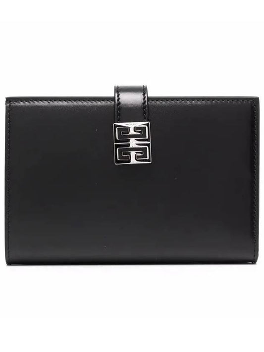 Silver Hardware 4G Leather Card Wallet Black - GIVENCHY - BALAAN 2