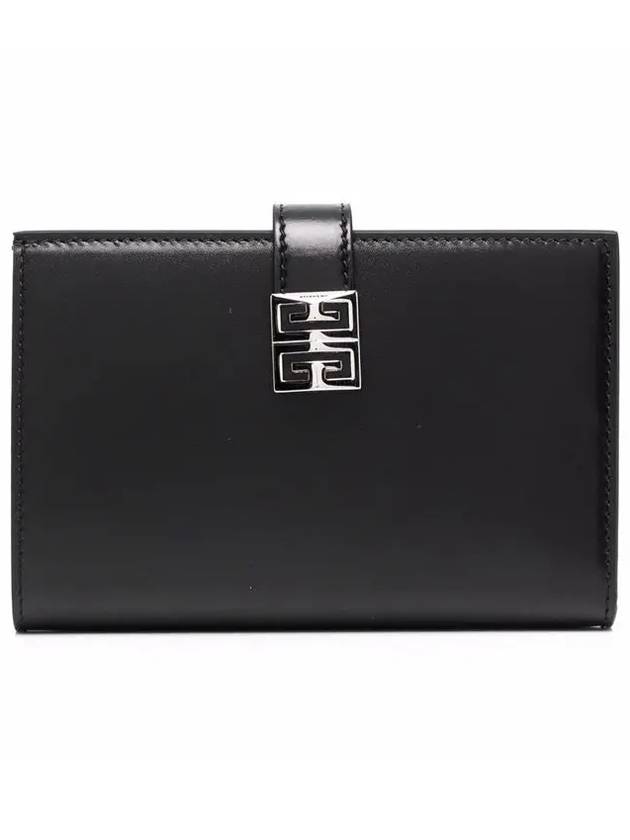 Silver Hardware 4G Leather Card Wallet Black - GIVENCHY - BALAAN 3