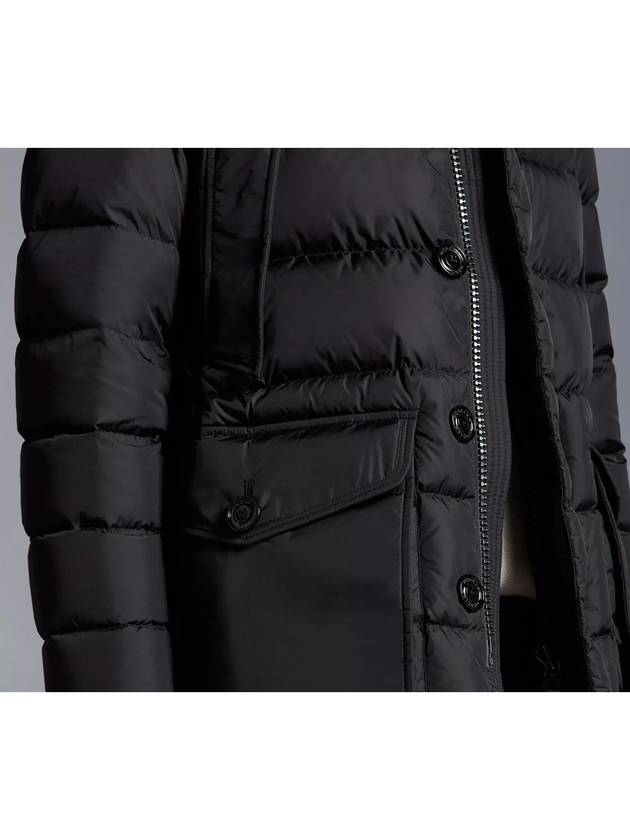 Cluny Long Down Jacket Black - MONCLER - BALAAN 3