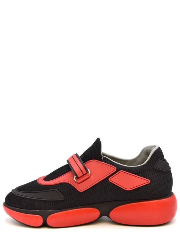 nylon low top sneakers black - PRADA - BALAAN 4