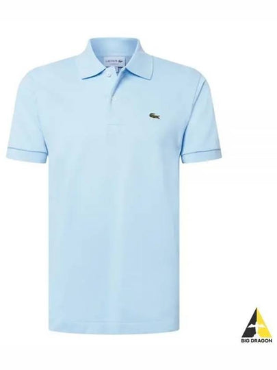 Men's Logo Classic Fit Cotton Short Sleeve Polo Shirt Panorama Blue - LACOSTE - BALAAN 2