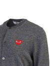 Heart Waffen Cardigan AX N007 051 3 GRAY - COMME DES GARCONS - BALAAN 5