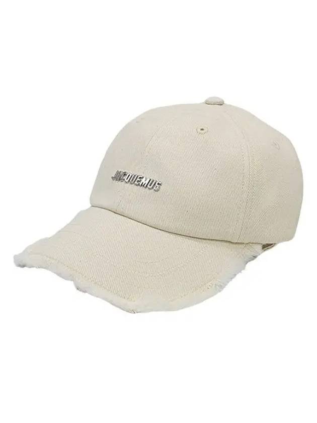 La Casquette Artichaut Fringe Metal Logo Ball Cap Off White - JACQUEMUS - BALAAN 5