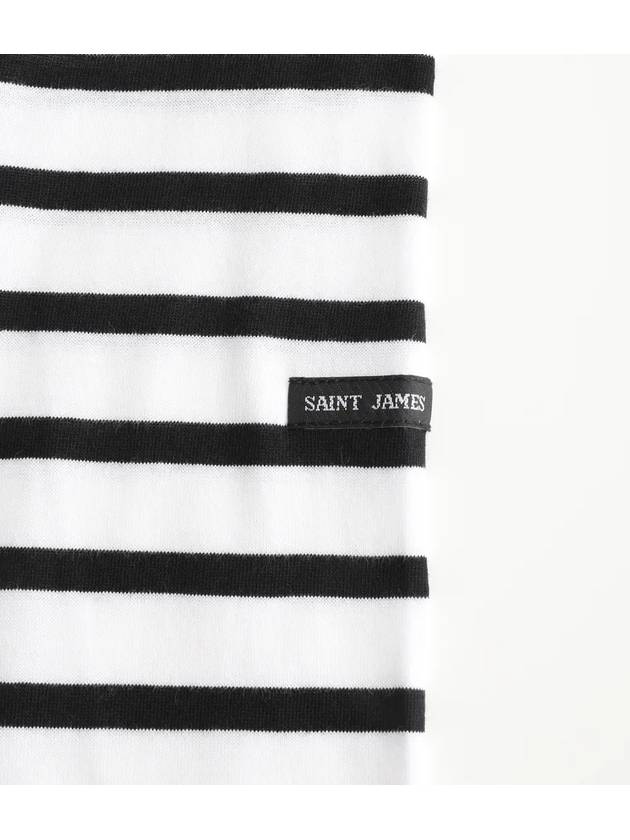 Minquiers Modern Stripe Long Sleeve T-Shirt Neige Noir - SAINT JAMES - BALAAN 5