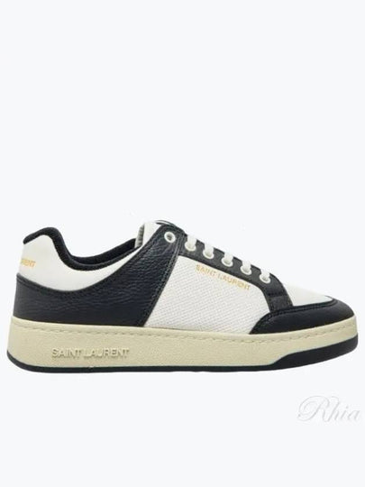 SL 61 Low Top Sneakers Black White - SAINT LAURENT - BALAAN 2