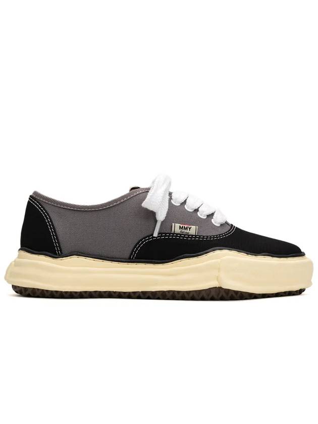 Baker OG Sole VL Bicolor Canvas Low-Top Sneakers Black Grey - MIHARA YASUHIRO - BALAAN 3