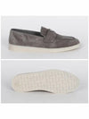 Triangle Logo Suede Loafers Grey - PRADA - BALAAN 4