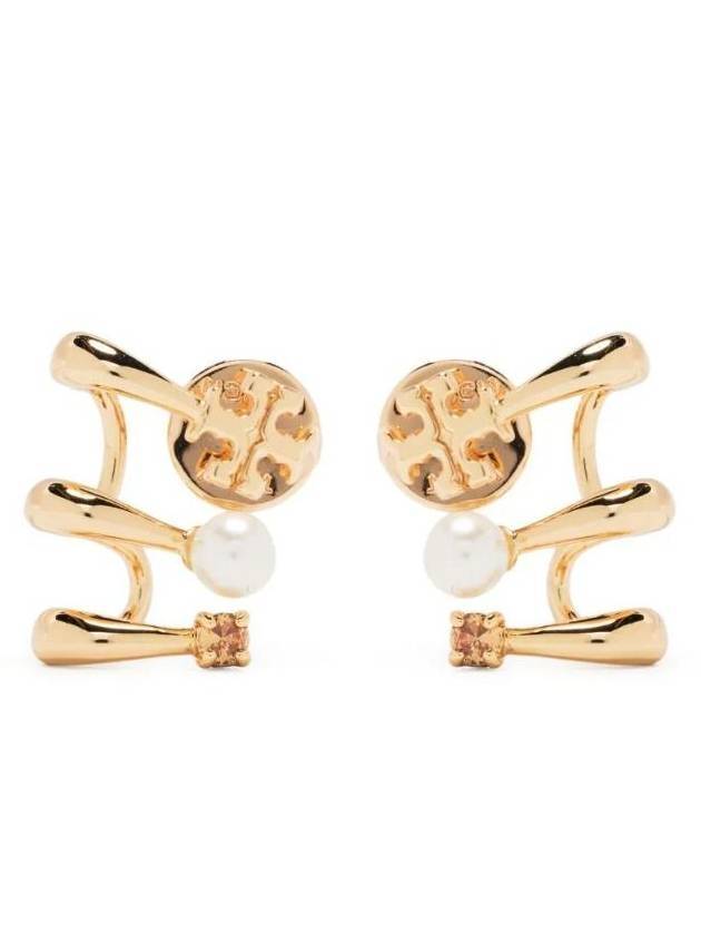 Women's Kira Pearl Multi Hoop Earrings Gold - TORY BURCH - BALAAN 1