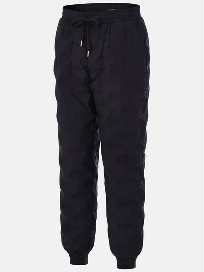 Quilted Duck Down Jogger Banding Padded Straight Pants Black - IKALOOOK - BALAAN 2