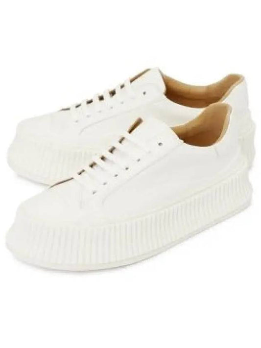 Leather Low Top Sneakers White - JIL SANDER - BALAAN 2