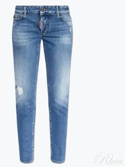 Medium Preppy Wash Jennifer Straight Jeans Blue - DSQUARED2 - BALAAN 2