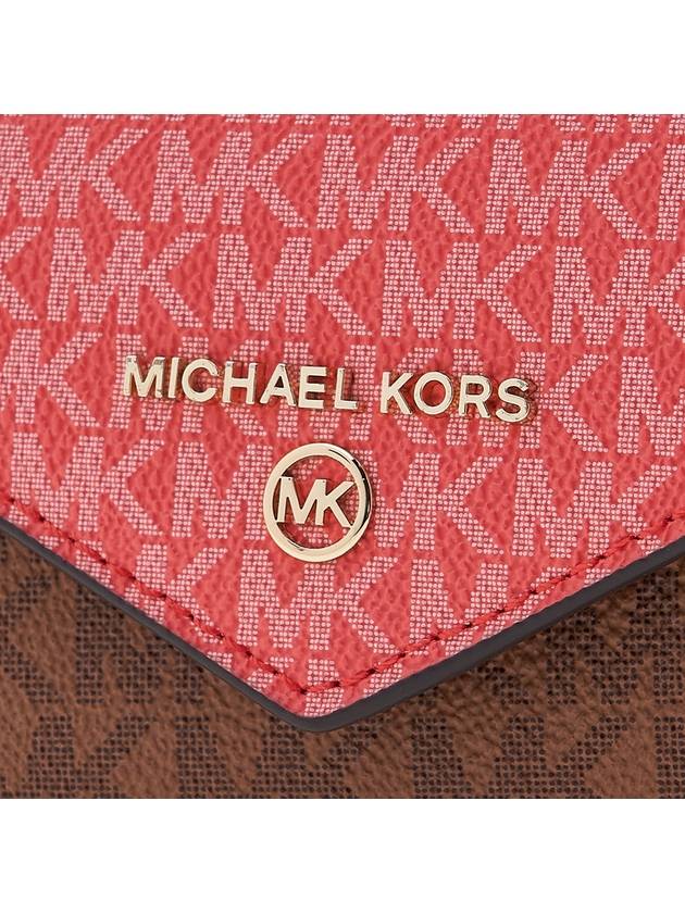 Jet Set Two-Tone Signature Logo Tri-Fold Half Wallet - MICHAEL KORS - BALAAN 7