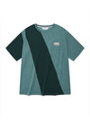 Tone on tone PHOS TeeGreen Unisex logo color combination short sleeve t-shirt green - PHOS333 - BALAAN 2