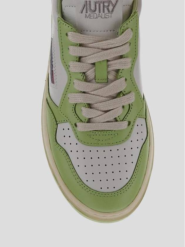 Women's Medalist Bi-Color Low-Top Sneakers Green - AUTRY - BALAAN 5