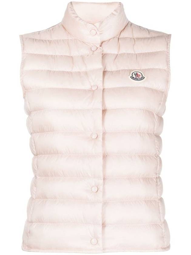 Liane Logo Patch Down Vest Light Pink - MONCLER - BALAAN 2