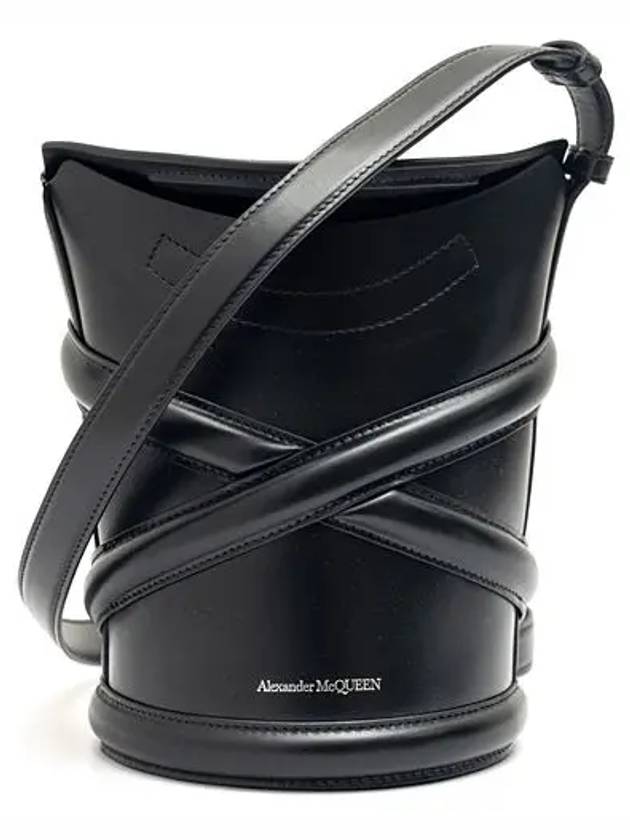 The Curve Small Bucket Bag Black - ALEXANDER MCQUEEN - BALAAN 3