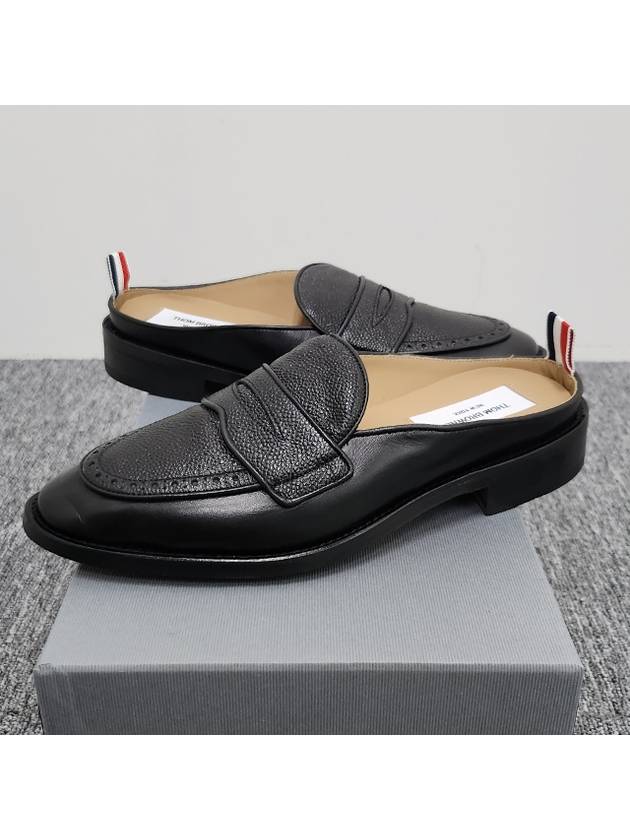 Varsity Grain Leather Penny Loafer MFL103A 06257 001 - THOM BROWNE - BALAAN 4