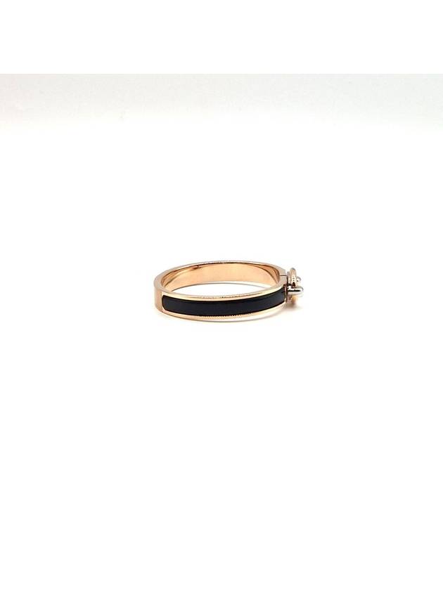 Mini Clic Chaine D'Ancre Bracelet Noir Rose Gold - HERMES - BALAAN 6