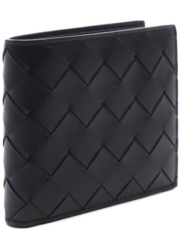 Intrecciato Leather Half Wallet Black - BOTTEGA VENETA - BALAAN 4