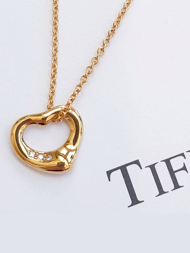 Open Heart Diamond Necklace Gold - TIFFANY & CO. - BALAAN 2