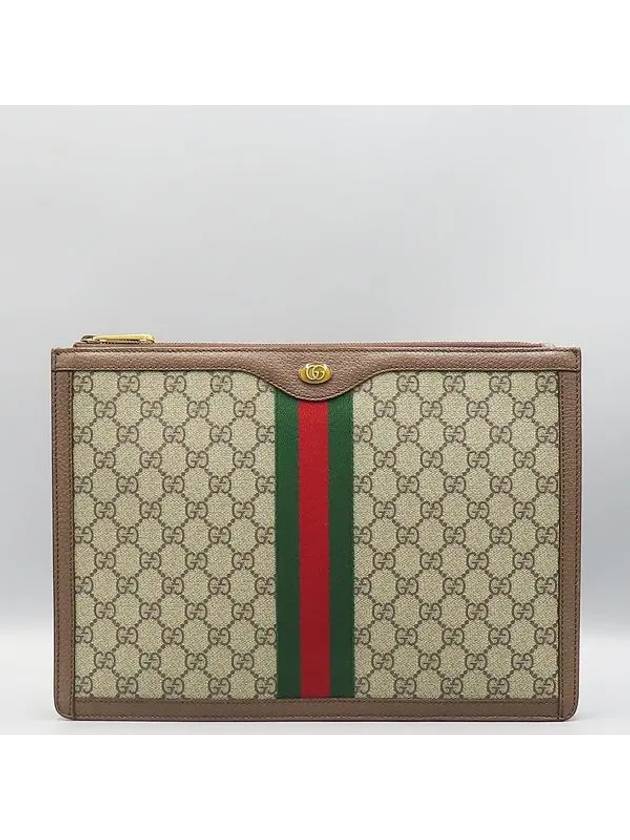 523359 GG Logo PVC Supreme Portfolio Ophidia Clutch - GUCCI - BALAAN 2